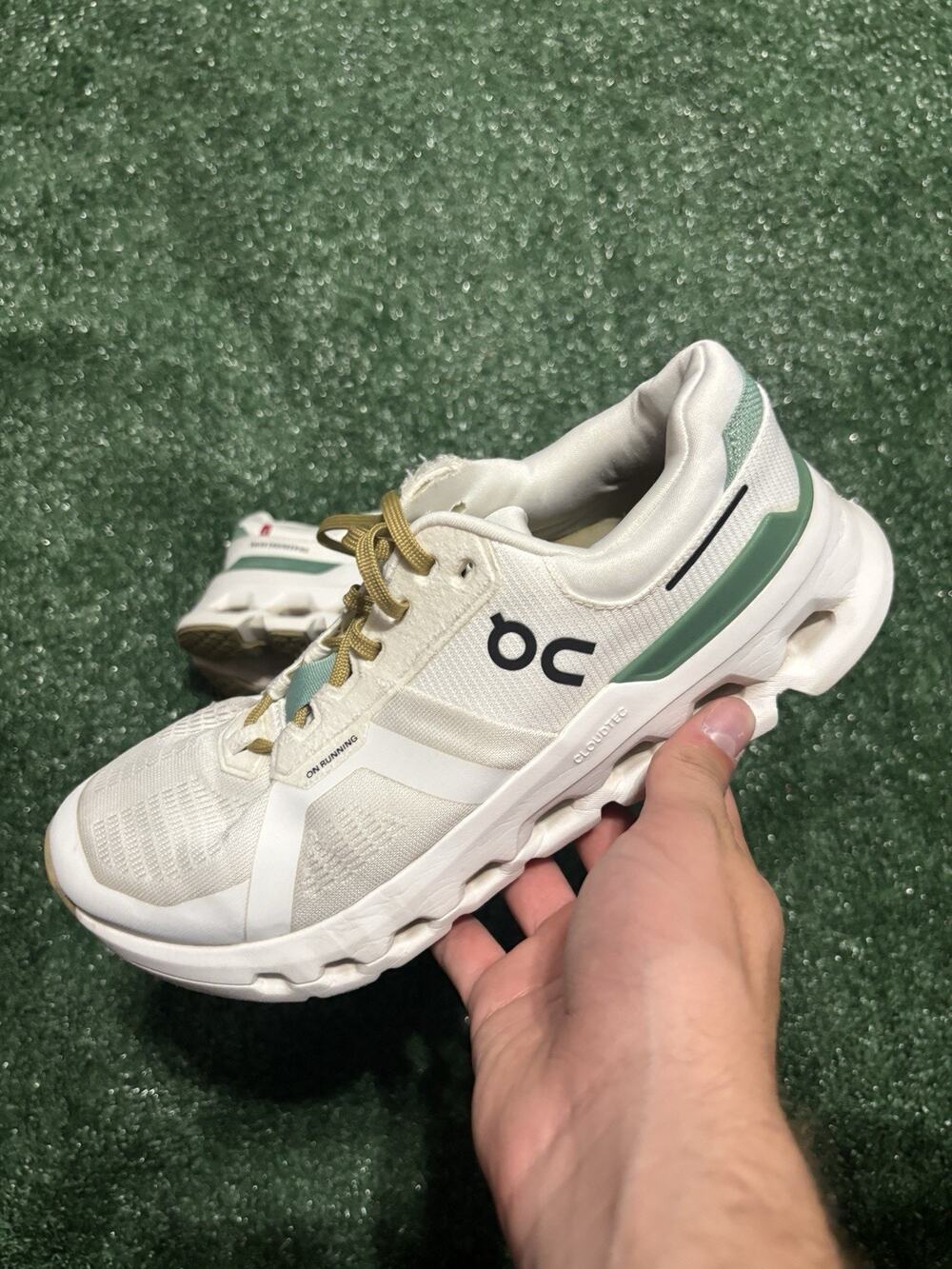 Womens Size 8 - On Running Cloudrift Shoes White Green CloudTec 3WE10132404